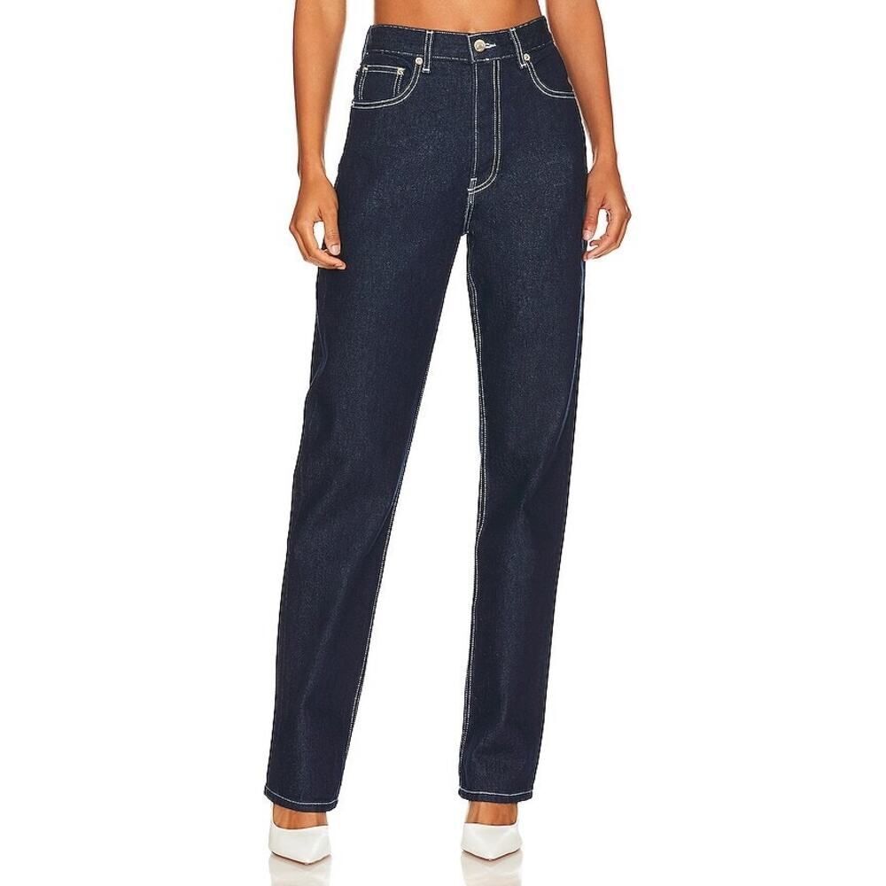 EB Denim High Rise Straight Jeans in Midnight 26”